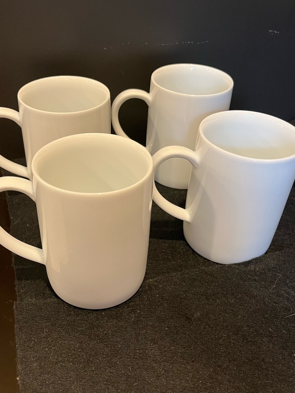 Crate & Barrel White Coffee Mug - Set of 4